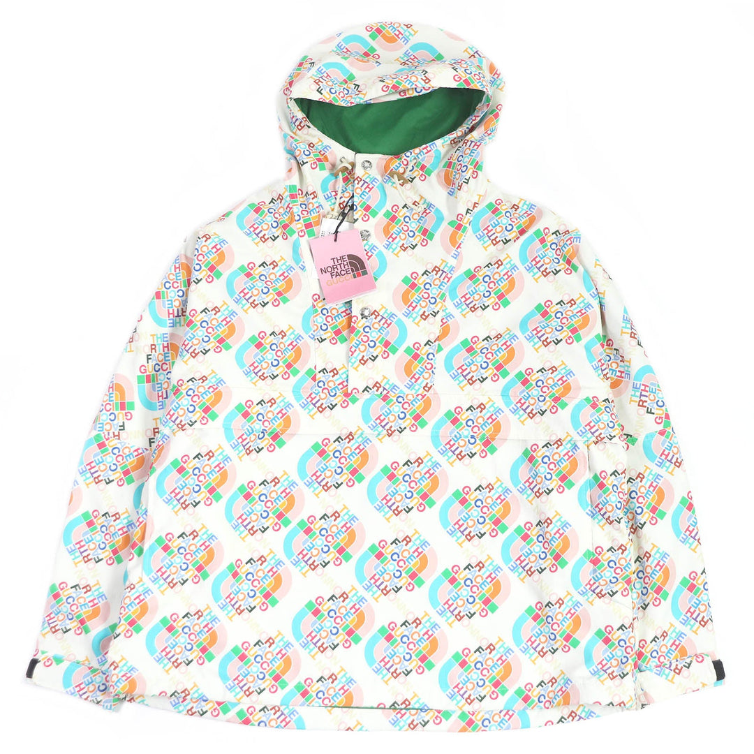 GUCCI Mountain Hoodie 671467 Main: 100% nylon, some parts: 100% polyester Ivory mens M Used Authentic