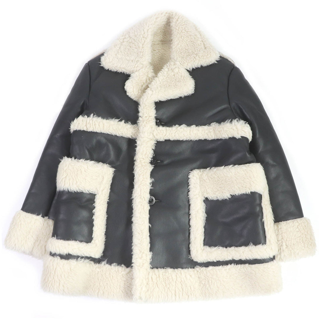 Sacai Jacket 22-02902M Surface: Synthetic leather; Lining: 100% wool; Partial portion: 55% acrylic, 45% polyester black mens 1 Used Authentic