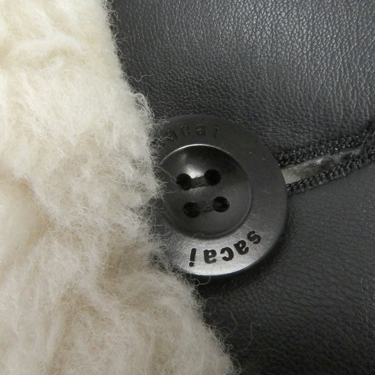 Sacai Jacket 22-02902M Surface: Synthetic leather; Lining: 100% wool; Partial portion: 55% acrylic, 45% polyester black mens 1 Used Authentic