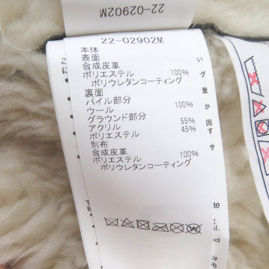 Sacai Jacket 22-02902M Surface: Synthetic leather; Lining: 100% wool; Partial portion: 55% acrylic, 45% polyester black mens 1 Used Authentic