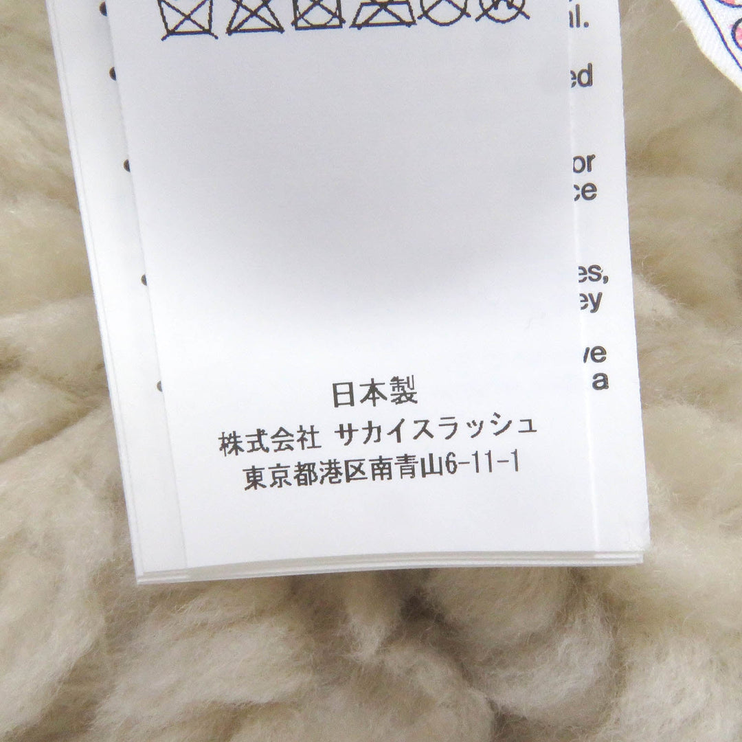 Sacai Jacket 22-02902M Surface: Synthetic leather; Lining: 100% wool; Partial portion: 55% acrylic, 45% polyester black mens 1 Used Authentic