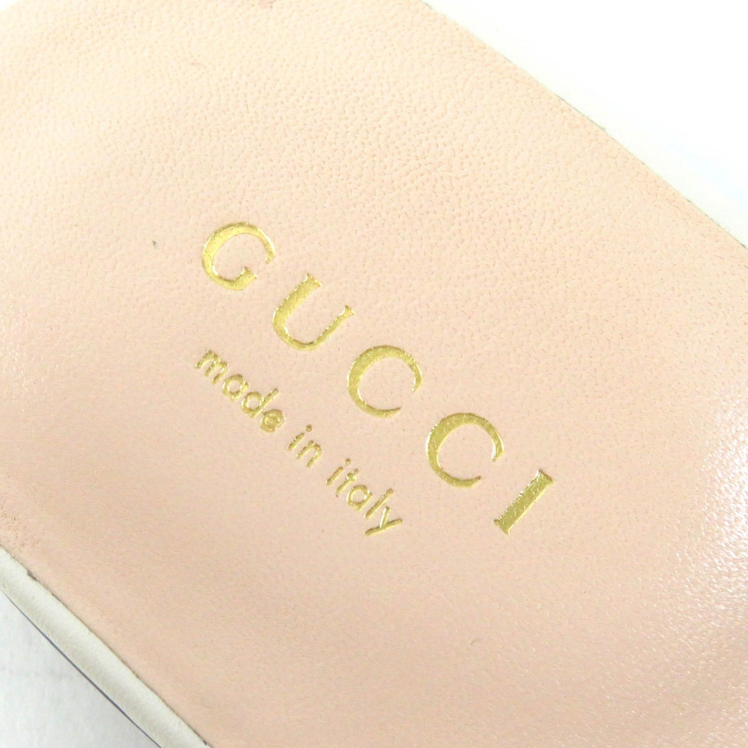 GUCCI Mule 694451 Main: Leather Ivory Women 36 Used Authentic