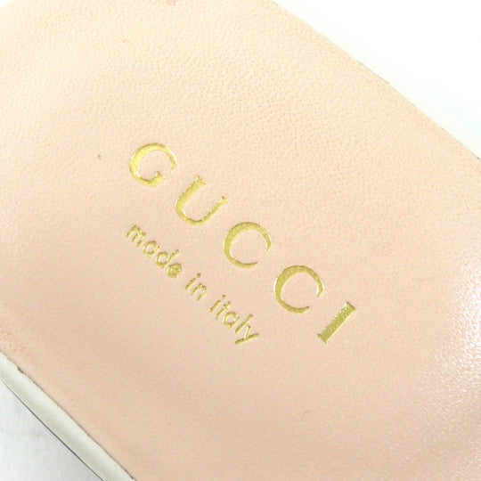 GUCCI Mule 694451 Main: Leather Ivory Women 36 Used Authentic