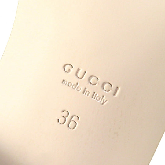 GUCCI Mule 694451 Main: Leather Ivory Women 36 Used Authentic