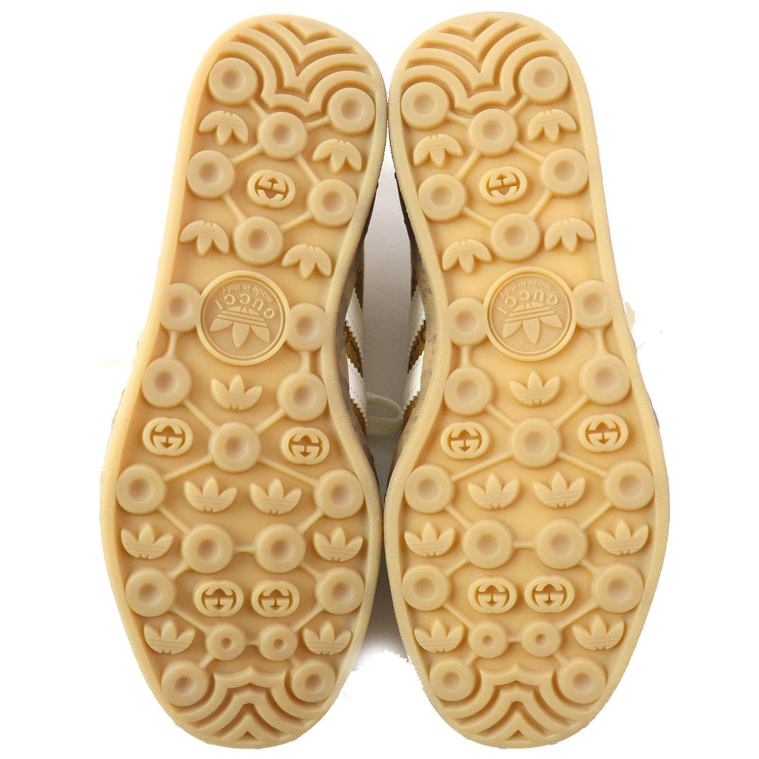 GUCCI Low cut sneakers 707868 HQ7086 GG canvas Beige brown Gazelle Women Used Authentic