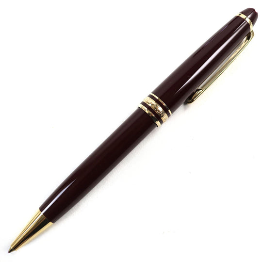 MONTBLANC Ballpoint pen Main: Gold Plated Resin Bordeaux Gold Meisterstck Classic mens Used Authentic