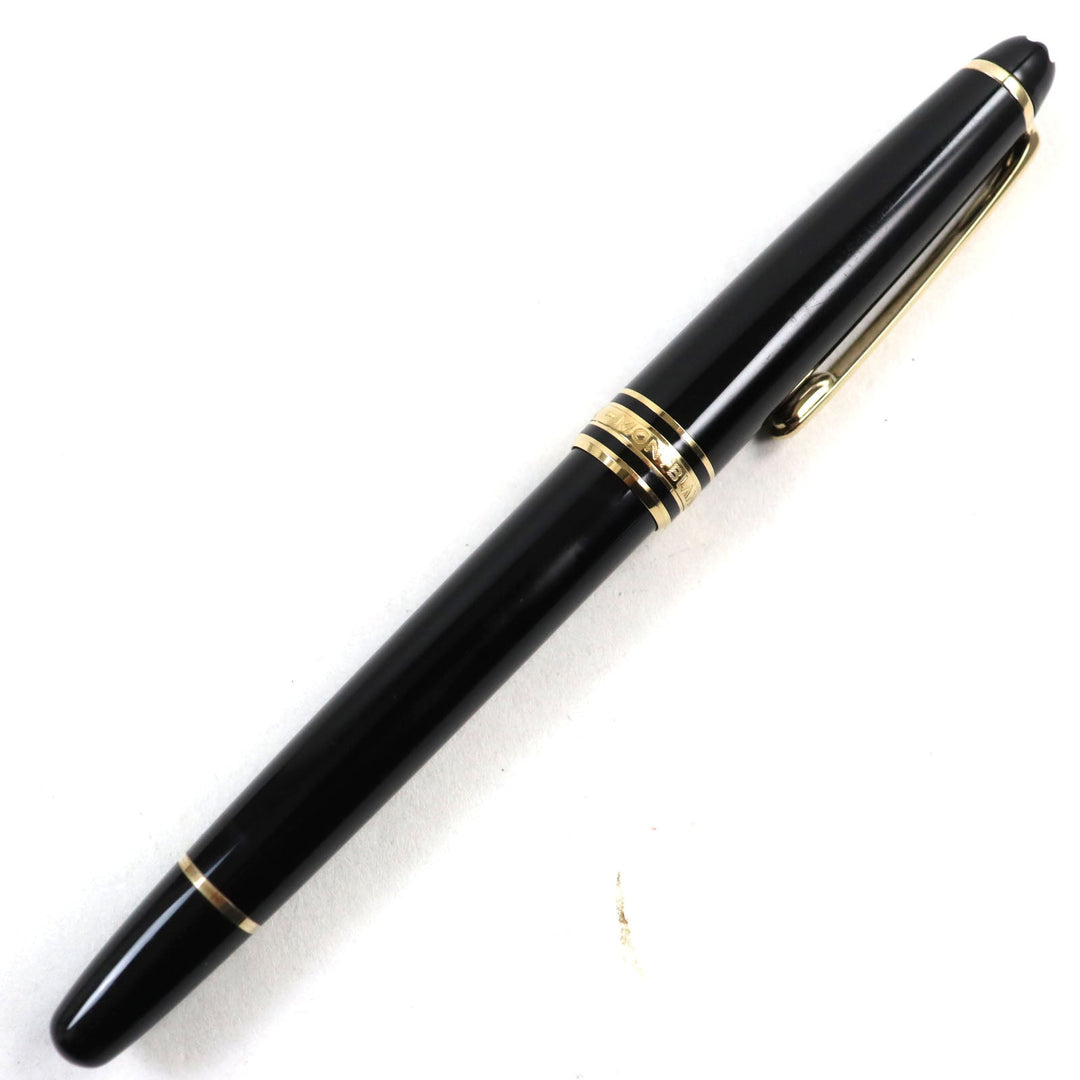MONTBLANC fountain pen Pen point: K14 Black gold Meisterstck Classic mens Used Authentic