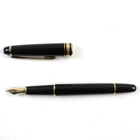 MONTBLANC fountain pen Pen point: K14 Black gold Meisterstck Classic mens Used Authentic