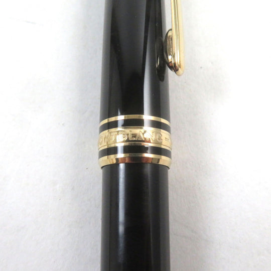 MONTBLANC fountain pen Pen point: K14 Black gold Meisterstck Classic mens Used Authentic