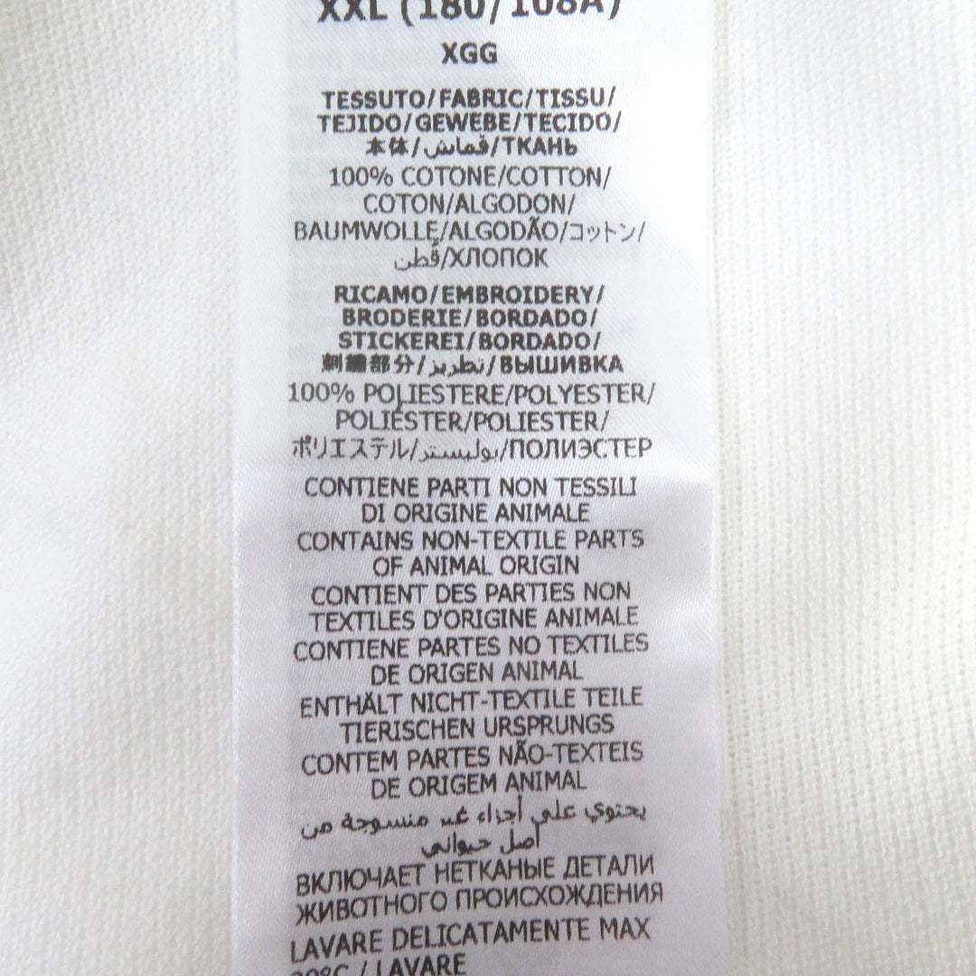 GUCCI Short sleeve polo shirt 700497 Main: 100% cotton, Part: 100% polyester white mens XXL (180/108A) Used Authentic