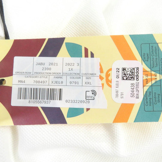 GUCCI Short sleeve polo shirt 700497 Main: 100% cotton, Part: 100% polyester white mens XXL (180/108A) Used Authentic