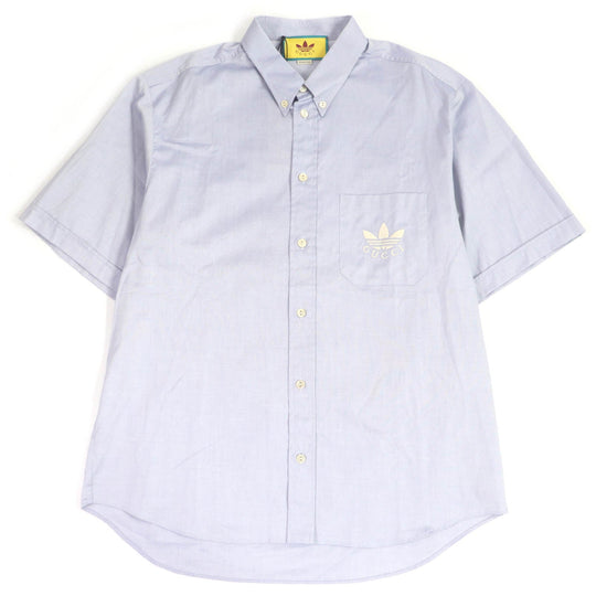 GUCCI Short sleeve shirt 701360 Main: 100% cotton, Part: 100% polyester Light blue mens 50 Used Authentic