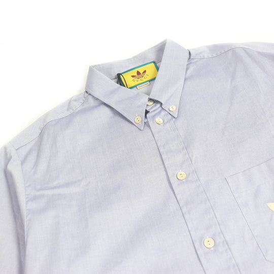 GUCCI Short sleeve shirt 701360 Main: 100% cotton, Part: 100% polyester Light blue mens 50 Used Authentic