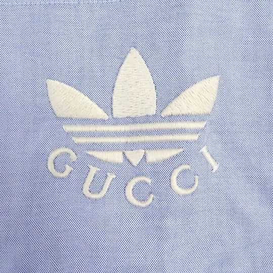 GUCCI Short sleeve shirt 701360 Main: 100% cotton, Part: 100% polyester Light blue mens 50 Used Authentic