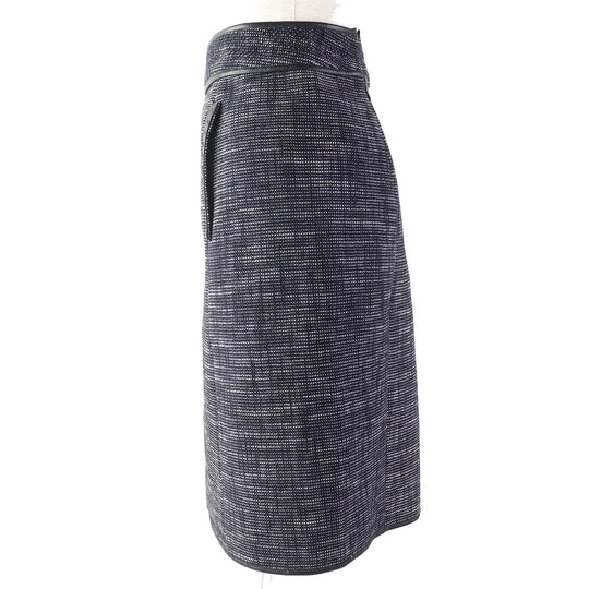 BOTTEGAVENETA Tight Skirt Outer: 72% cotton, Outer: 15% wool, Outer: 12% nylon, Outer: 1% polyurethane, Lining: 95% cotton Navy black Women 44 Used Authentic