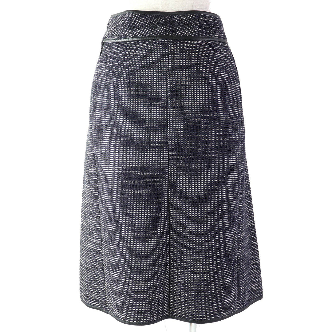 BOTTEGAVENETA Tight Skirt Outer: 72% cotton, Outer: 15% wool, Outer: 12% nylon, Outer: 1% polyurethane, Lining: 95% cotton Navy black Women 44 Used Authentic