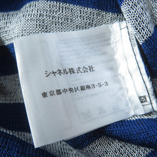 CHANEL one piece P47677 Main: 49% cotton, Main: 26% rayon, Main: 25% silk Navy Women 40 Used Authentic