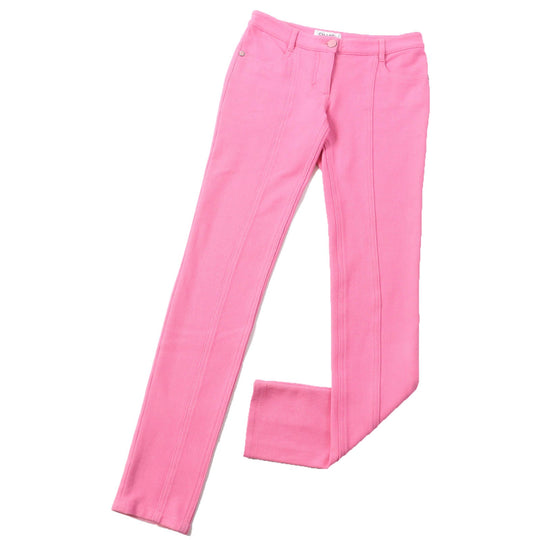 CHANEL skinny pants P45438 Main: 96% cotton, Main: 4% elastane (polyurethane) pink Women 34 Used Authentic