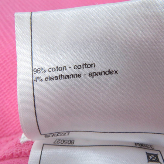 CHANEL skinny pants P45438 Main: 96% cotton, Main: 4% elastane (polyurethane) pink Women 34 Used Authentic