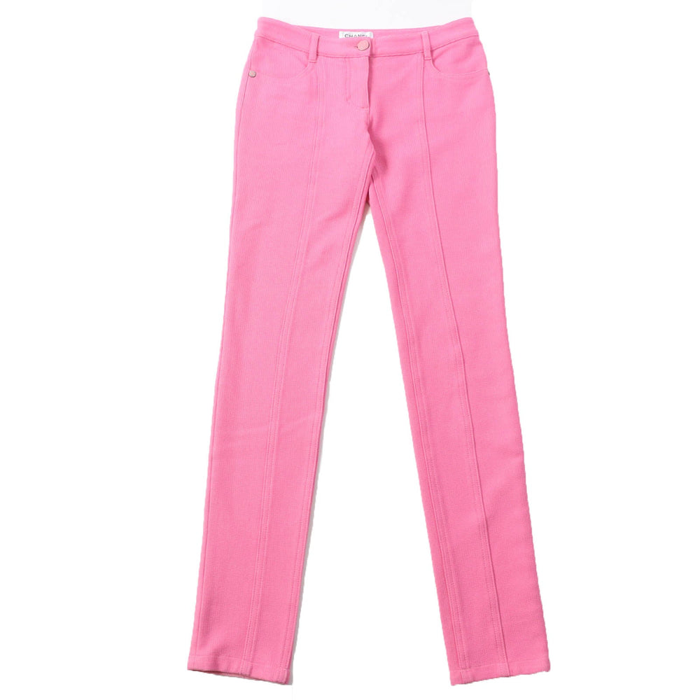 CHANEL skinny pants P45438 Main: 96% cotton, Main: 4% elastane (polyurethane) pink Women 34 Used Authentic