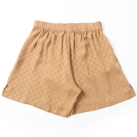 GUCCI Shorts 631681 Main: 100% silk, part: 80% polyester, part: 20% polyester Brown Women XS (160/64Y) Used Authentic