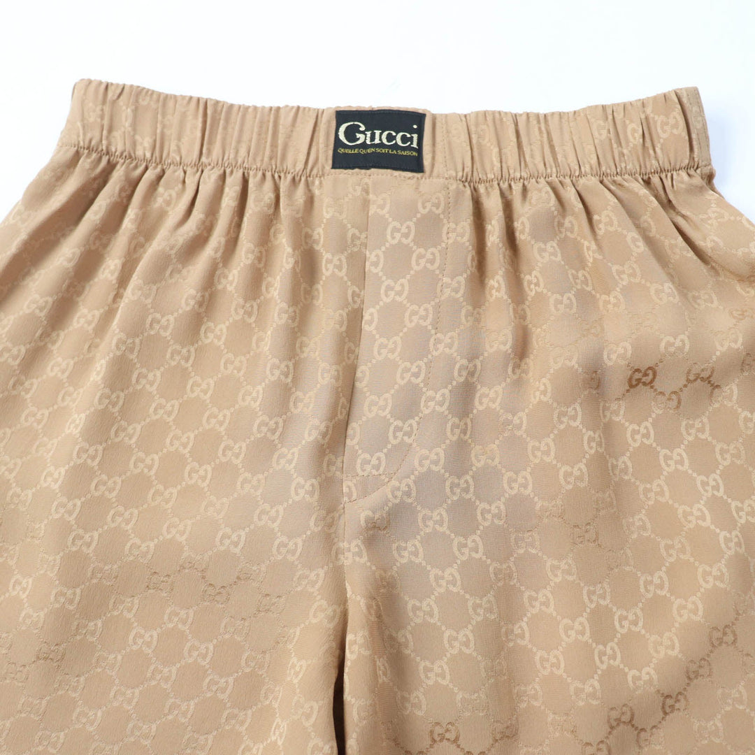 GUCCI Shorts 631681 Main: 100% silk, part: 80% polyester, part: 20% polyester Brown Women XS (160/64Y) Used Authentic
