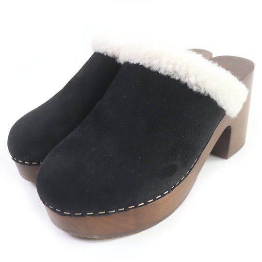 CHANEL Sandals G35368 Main: Suede leather black Women 36C Used Authentic