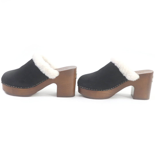 CHANEL Sandals G35368 Main: Suede leather black Women 36C Used Authentic