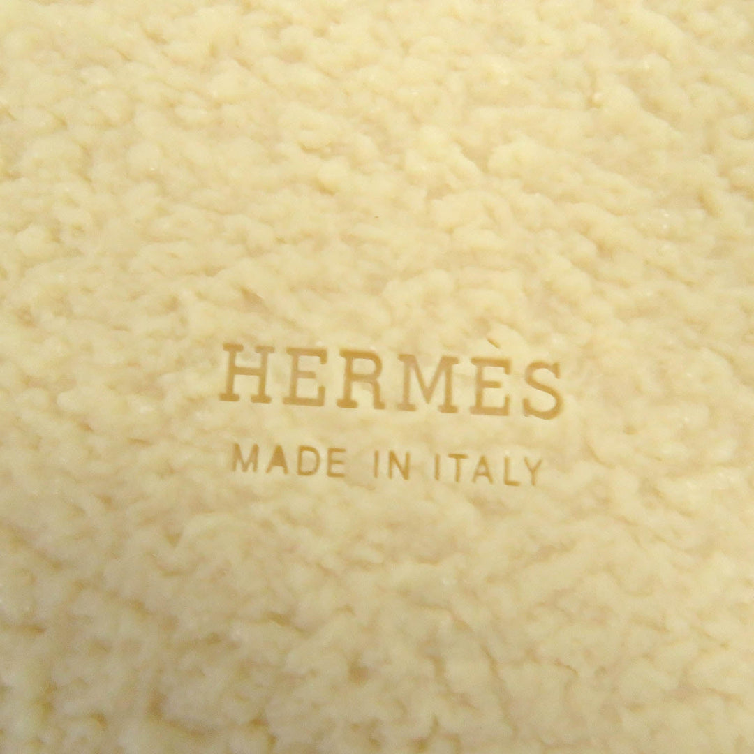 HERMES Sandals Main: Leather Brown Earth Women 37 Used Authentic