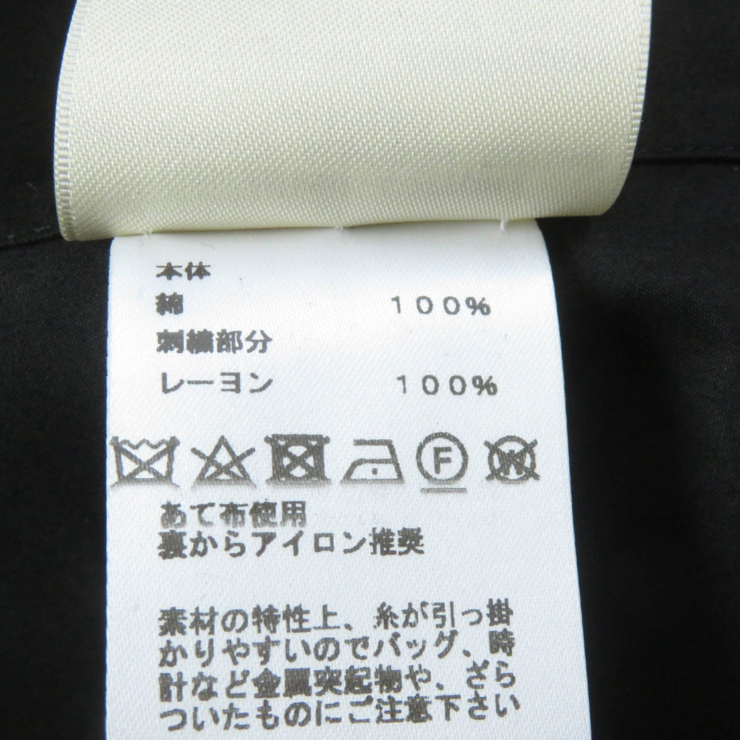 HERMES one piece Main: 100% cotton, embroidery: 100% viscose black Women 36 Used Authentic