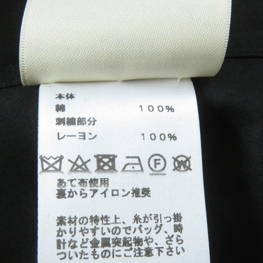 HERMES one piece Main: 100% cotton, embroidery: 100% viscose black Women 36 Used Authentic