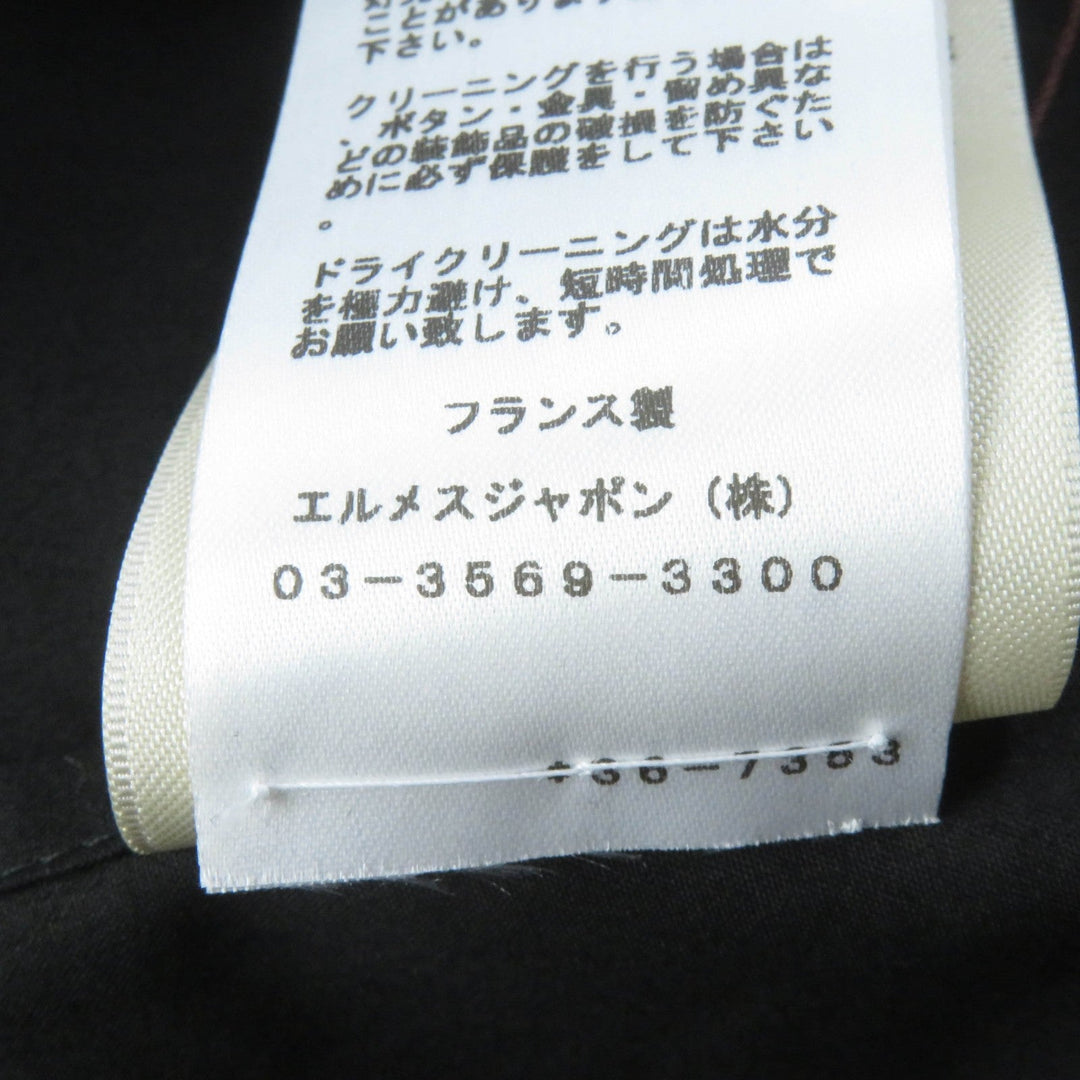 HERMES one piece Main: 100% cotton, embroidery: 100% viscose black Women 36 Used Authentic