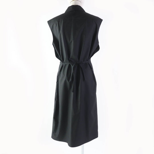 HERMES one piece Main: 100% cotton, embroidery: 100% viscose black Women 36 Used Authentic