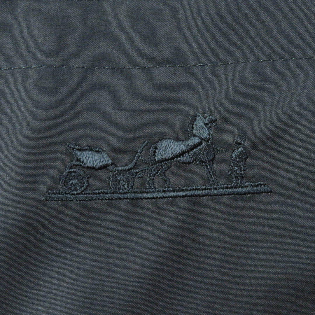 HERMES one piece Main: 100% cotton, embroidery: 100% viscose black Women 36 Used Authentic