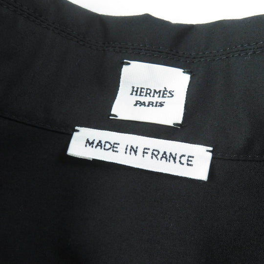 HERMES one piece Main: 100% cotton, embroidery: 100% viscose black Women 36 Used Authentic