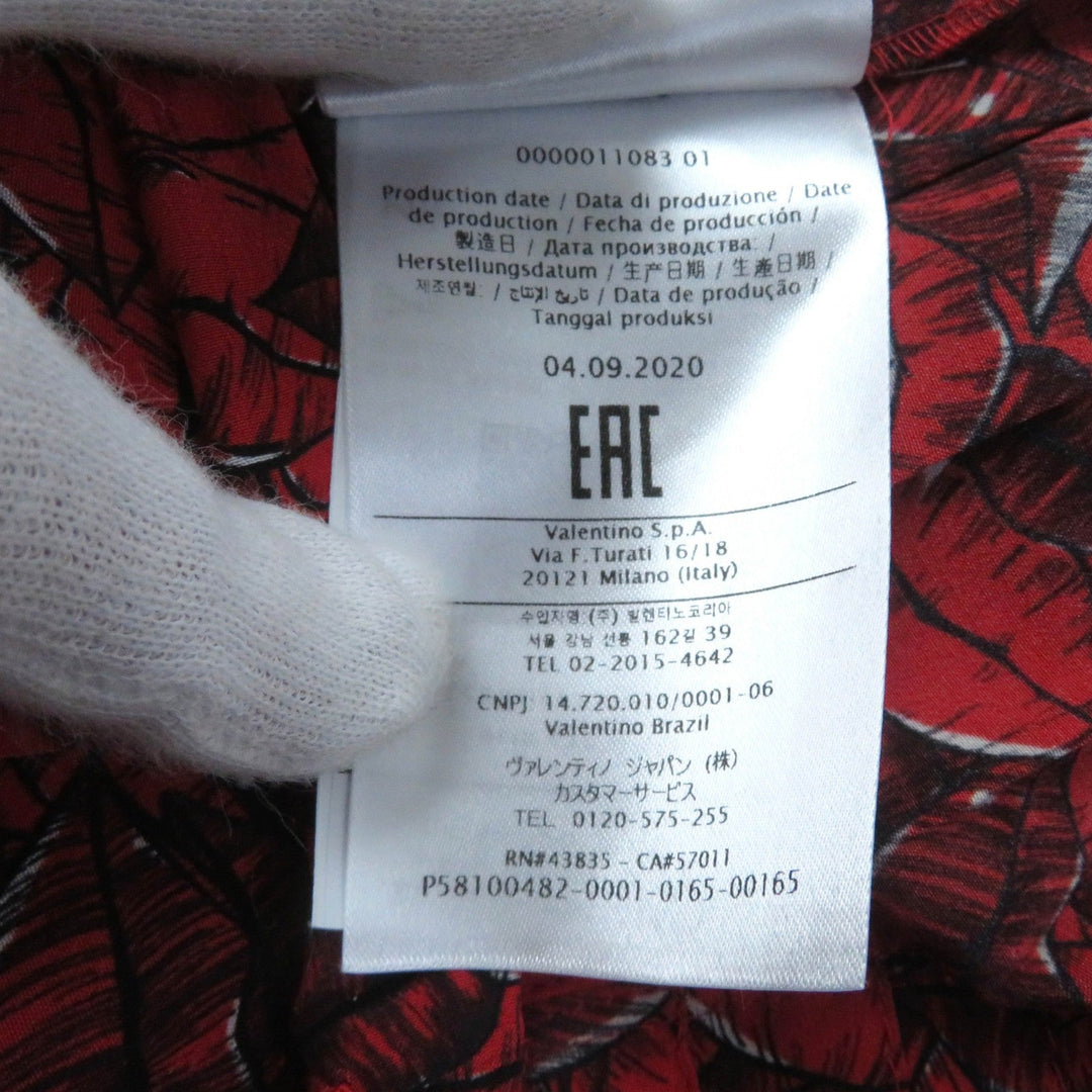 VALENTINO Long skirt VB3RA74062W Main: 100% silk Red Women 42 Used Authentic