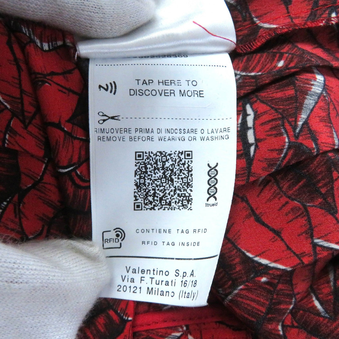 VALENTINO Long skirt VB3RA74062W Main: 100% silk Red Women 42 Used Authentic