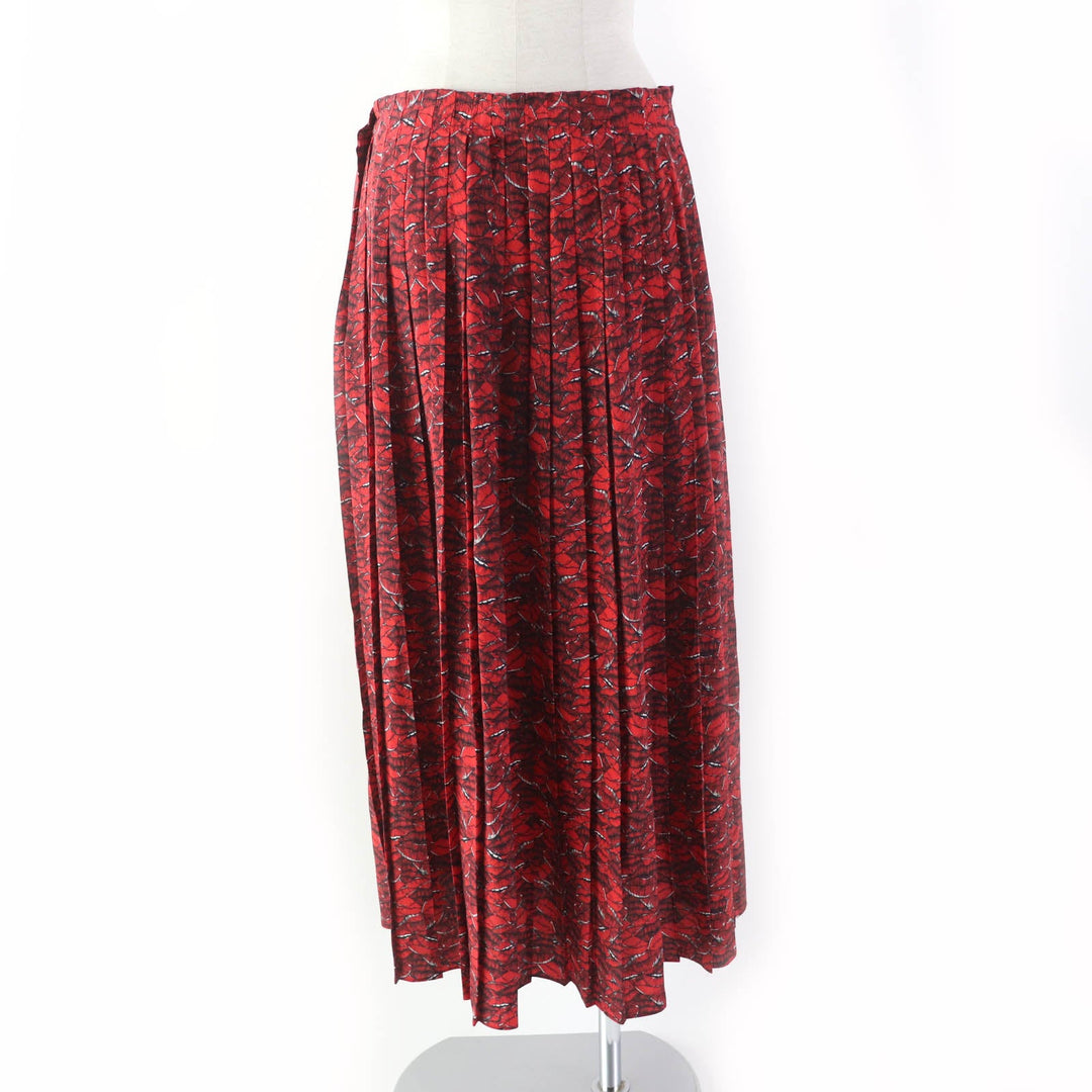 VALENTINO Long skirt VB3RA74062W Main: 100% silk Red Women 42 Used Authentic