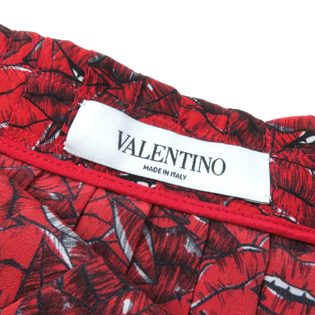 VALENTINO Long skirt VB3RA74062W Main: 100% silk Red Women 42 Used Authentic