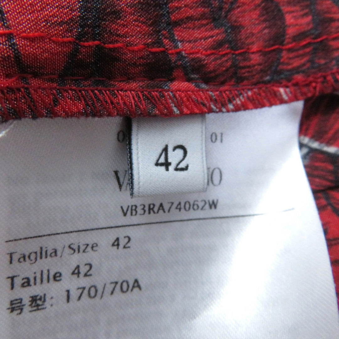 VALENTINO Long skirt VB3RA74062W Main: 100% silk Red Women 42 Used Authentic