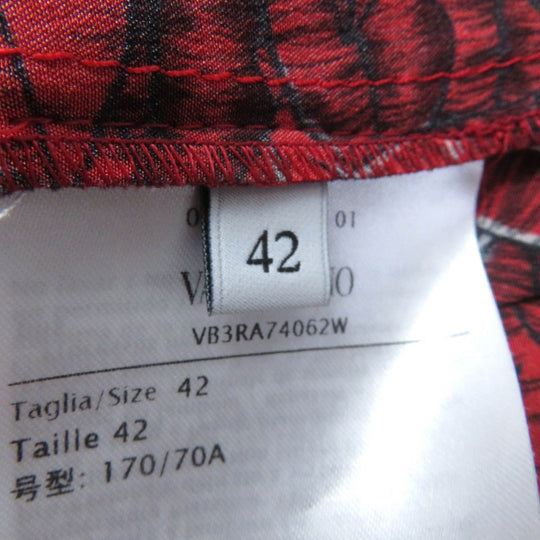 VALENTINO Long skirt VB3RA74062W Main: 100% silk Red Women 42 Used Authentic