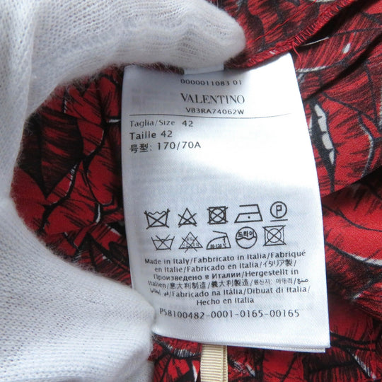 VALENTINO Long skirt VB3RA74062W Main: 100% silk Red Women 42 Used Authentic