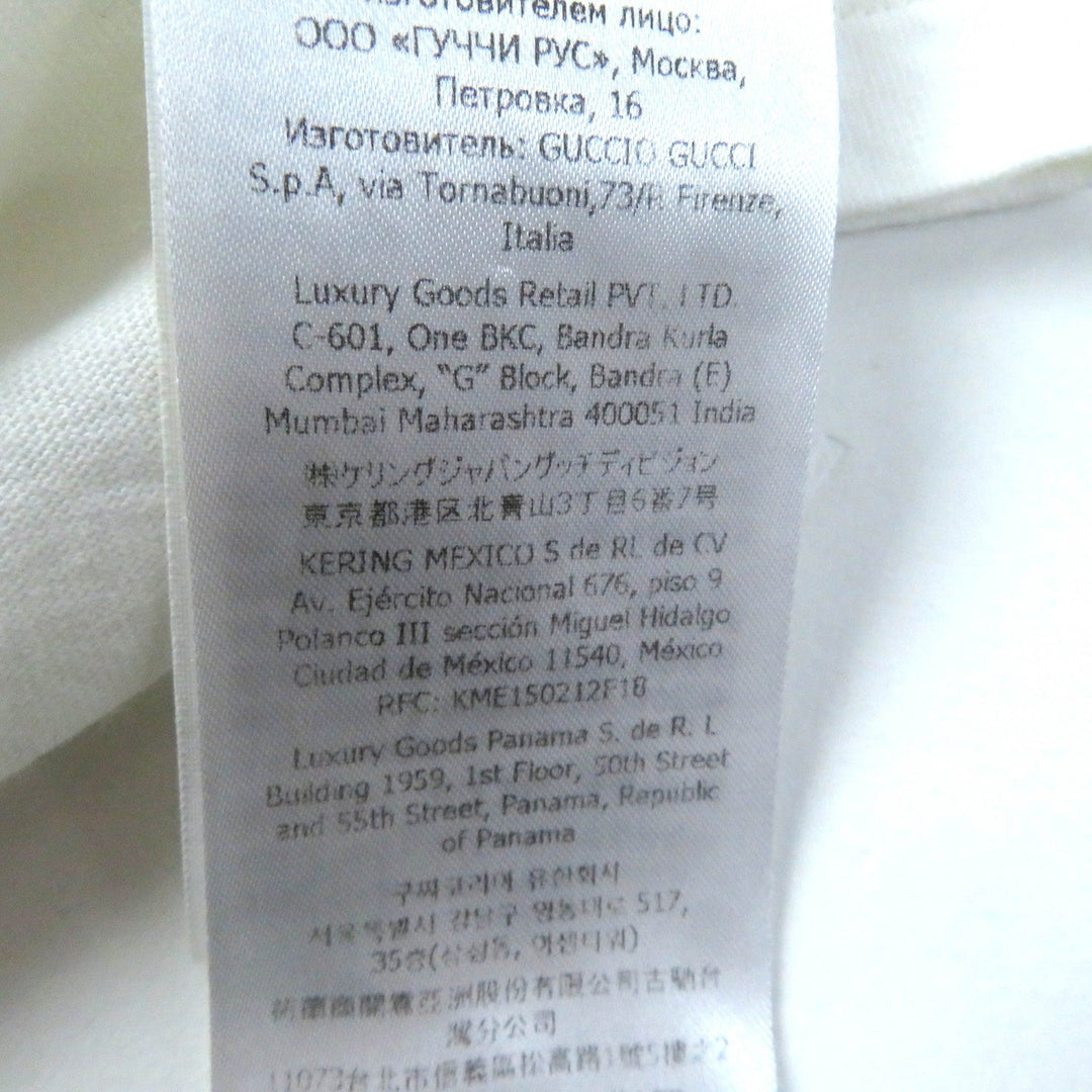 GUCCI Short sleeve T-shirt 717422 XJFNE Main: 100% cotton, part: 51% acrylic, part: 49% wool white Women XS Used Authentic