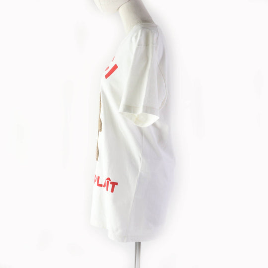 GUCCI Short sleeve T-shirt 717422 XJFNE Main: 100% cotton, part: 51% acrylic, part: 49% wool white Women XS Used Authentic