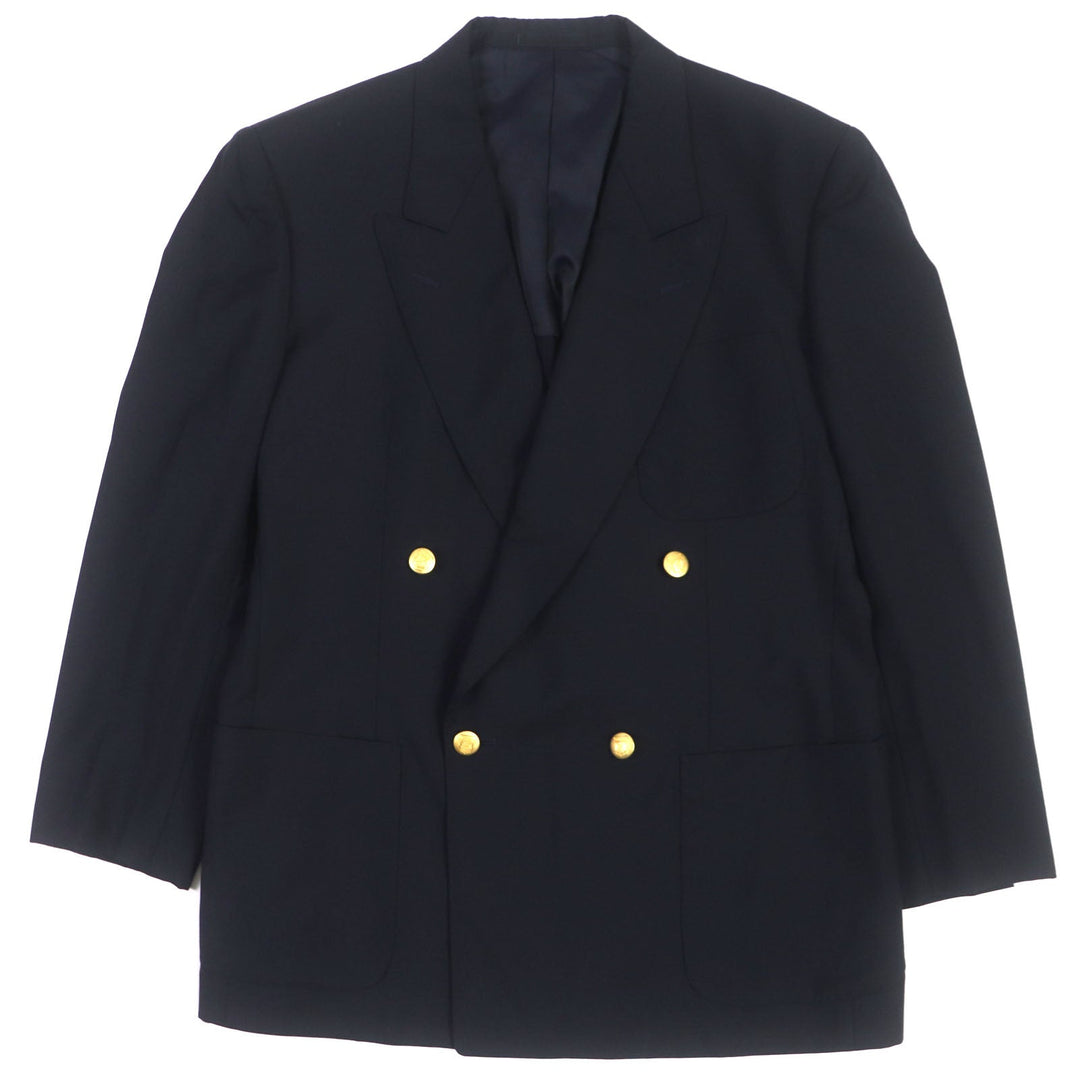 BURBERRY blazer Outer material: 100% wool, Sleeve lining: Cupra, Body lining: Polyester: Cupra Navy mens M Used Authentic