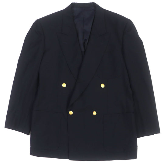 BURBERRY blazer Outer material: 100% wool, Sleeve lining: Cupra, Body lining: Polyester: Cupra Navy mens M Used Authentic