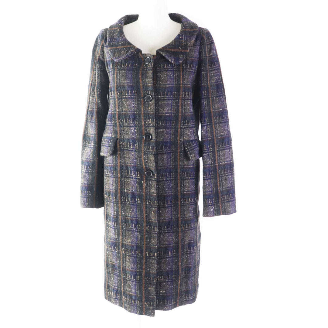 MARNI coat Outer material: 73% wool, Outer material: 24% silk, Outer material: 2% mohair, Outer material: 1% nylon, Lining: 100% cupra Multi Women 38 Used Authentic