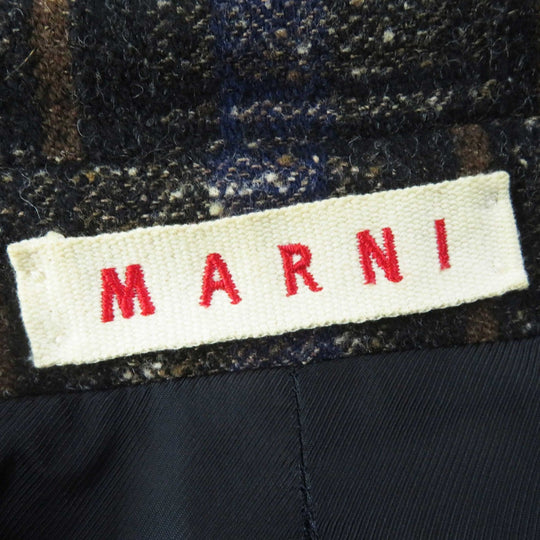 MARNI coat Outer material: 73% wool, Outer material: 24% silk, Outer material: 2% mohair, Outer material: 1% nylon, Lining: 100% cupra Multi Women 38 Used Authentic