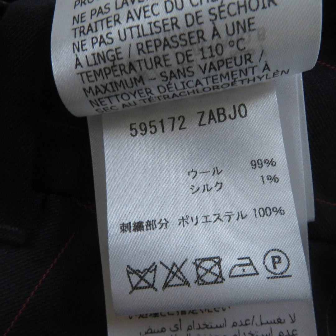 GUCCI Other bottoms 595172 Main: 99% wool, Main: 1% silk, Part: 100% polyester Navy Women 38 Used Authentic