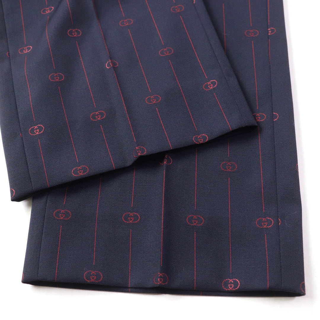 GUCCI Other bottoms 595172 Main: 99% wool, Main: 1% silk, Part: 100% polyester Navy Women 38 Used Authentic